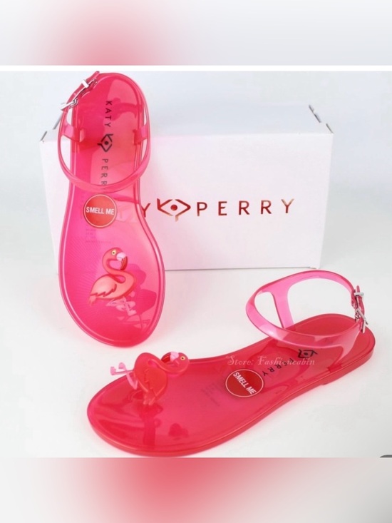 Katy Perry Collections Shoes - Katy Perry Bright Pink Flamingo Jelly Sandals